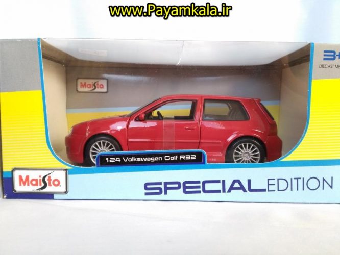 ماکت فلزی فولکس واگن گلف بزرگ (1:24) (VOLKSWAGEN GOLF R32 BY MAISTO)