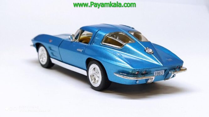 ماشین اسباب بازی کروت (CORVETTE 1963 STING RAY BY KINSMART) آبی