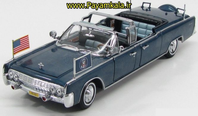 ماکت فلزی اتومبیل سری ریاست جمهوری لینکلن کندی بزرگ (1:24)(LINCOLN X-100 KENNEDY)