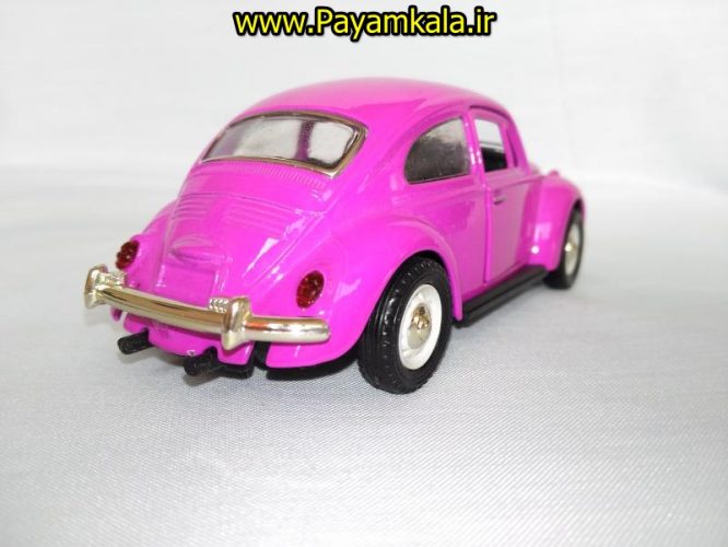 (در کاپوت بازشو) ماکت فلزی ماشین فولکس سبز (Volkswagen Classical Beetle)