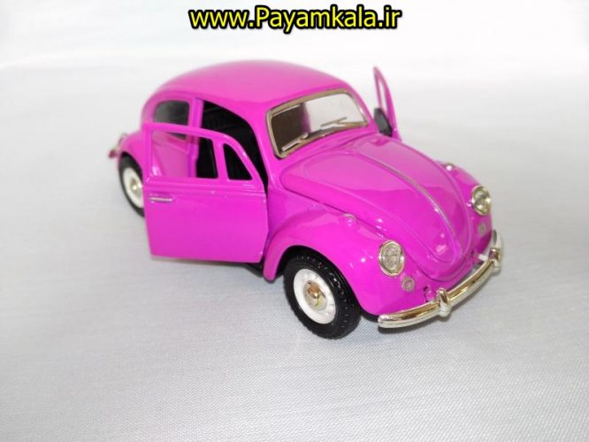 (در کاپوت بازشو) ماکت فلزی ماشین فولکس سبز (Volkswagen Classical Beetle)