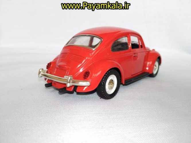 (در کاپوت بازشو) ماکت فلزی ماشین فولکس سبز (Volkswagen Classical Beetle)