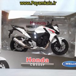 (سایز بزرگ) ماکت فلزی موتورسیکلت هوندا (Honda CB500F BY WELLY)(1/10)