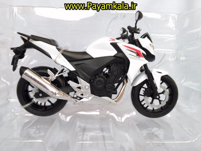 (سایز بزرگ) ماکت فلزی موتورسیکلت هوندا (Honda CB500F BY WELLY)(1/10)