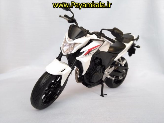 (سایز بزرگ) ماکت فلزی موتورسیکلت هوندا (Honda CB500F BY WELLY)(1/10)