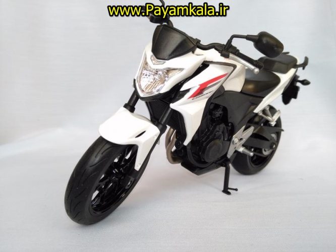 (سایز بزرگ) ماکت فلزی موتورسیکلت هوندا (Honda CB500F BY WELLY)(1/10)