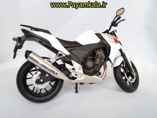 (سایز بزرگ) ماکت فلزی موتورسیکلت هوندا (Honda CB500F BY WELLY)(1/10)