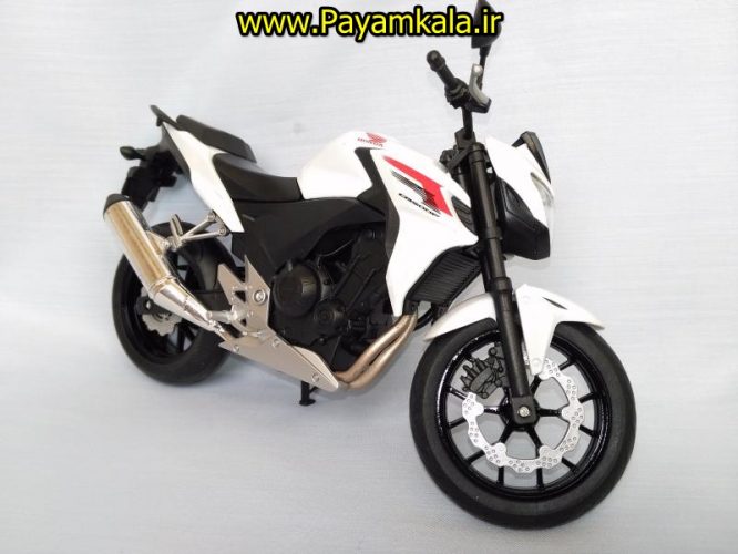 (سایز بزرگ) ماکت فلزی موتورسیکلت هوندا (Honda CB500F BY WELLY)(1/10)