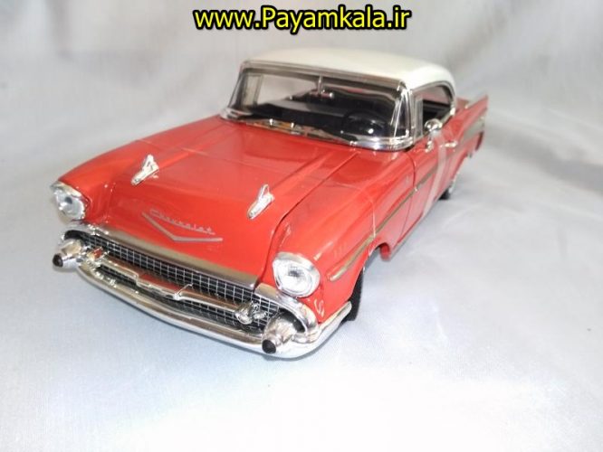 ماکت شورلت بل ایر بزرگ (1:18) ( 1957 CHEVY BEL AIR BY MOTORMAX)