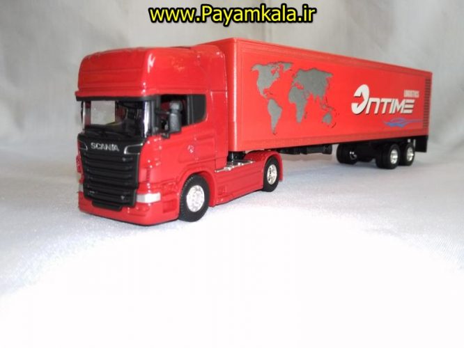 (ترانزیت) ماکت تریلی اسکانیا (SCANIA V8 R730) سایز 1:64 ساخت WELLY