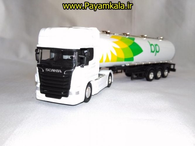 (تانکر) ماکت تریلی اسکانیا (SCANIA V8 R730) سایز 1:64 ساخت WELLY