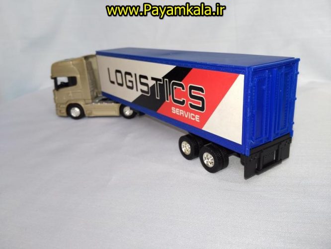 (ترانزیت) ماکت تریلی اسکانیا (SCANIA V8 R730) سایز 1:64 ساخت WELLY طرح LOGISTICS