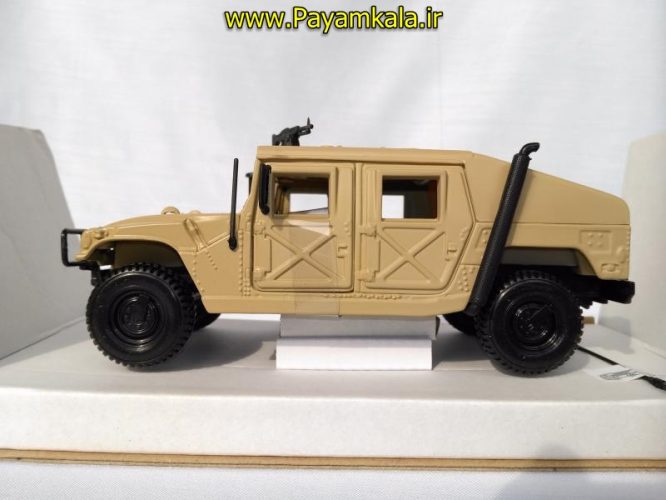 ماکت فلزی ماشین اسباب بازی هامر جنگی بزرگ سایز (1:27) رنگ خاکی (HUMVEE BY MAISTO)