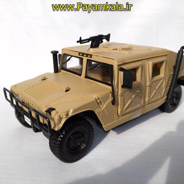 ماکت فلزی ماشین اسباب بازی هامر جنگی بزرگ سایز (1:27) رنگ خاکی (HUMVEE BY MAISTO)