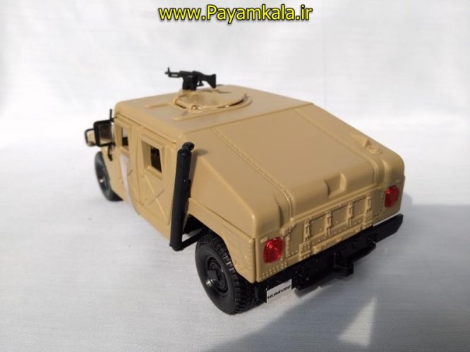 ماکت فلزی ماشین اسباب بازی هامر جنگی بزرگ سایز (1:27) رنگ خاکی (HUMVEE BY MAISTO)