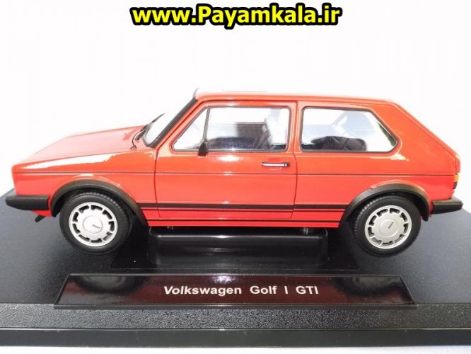 ماکت فلزی فولکس واگن گلف بزرگ (1:18) (VOLKSWAGEN GOLF I GTI BY WELLY) رنگ قرمز