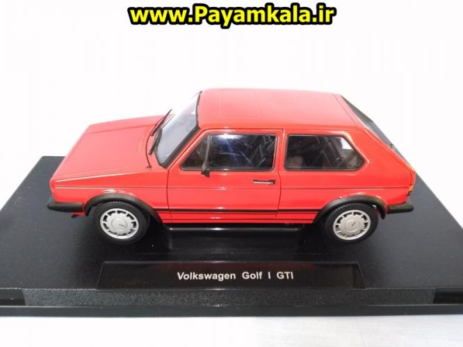 ماکت فلزی فولکس واگن گلف بزرگ (1:18) (VOLKSWAGEN GOLF I GTI BY WELLY) رنگ قرمز