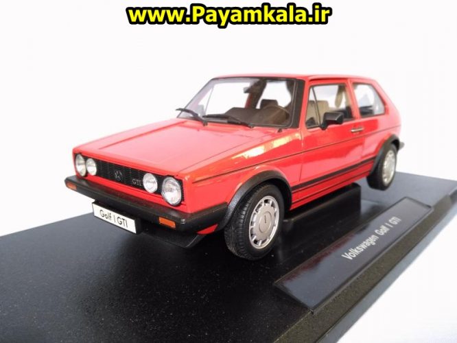 ماکت فلزی فولکس واگن گلف بزرگ (1:18) (VOLKSWAGEN GOLF I GTI BY WELLY) رنگ قرمز