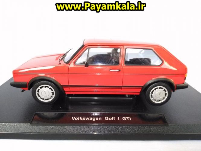 ماکت فلزی فولکس واگن گلف بزرگ (1:18) (VOLKSWAGEN GOLF I GTI BY WELLY) رنگ قرمز