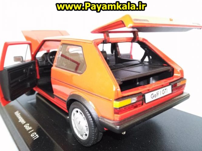 ماکت فلزی فولکس واگن گلف بزرگ (1:18) (VOLKSWAGEN GOLF I GTI BY WELLY) رنگ قرمز