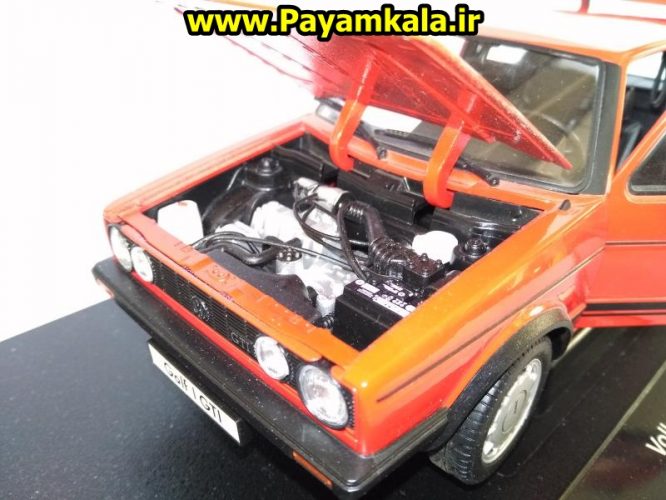 ماکت فلزی فولکس واگن گلف بزرگ (1:18) (VOLKSWAGEN GOLF I GTI BY WELLY) رنگ قرمز