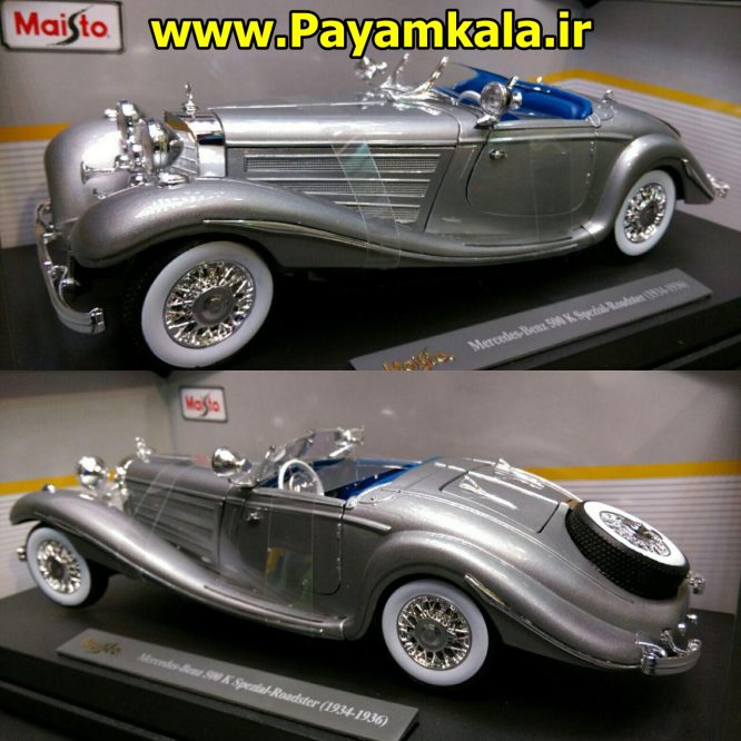 ماکت مرسدس بنز بزرگ (1:18) نوک مدادی مایستو (MERCEDES-BENZ 500K TYP SPECIALROADSTER 1936)