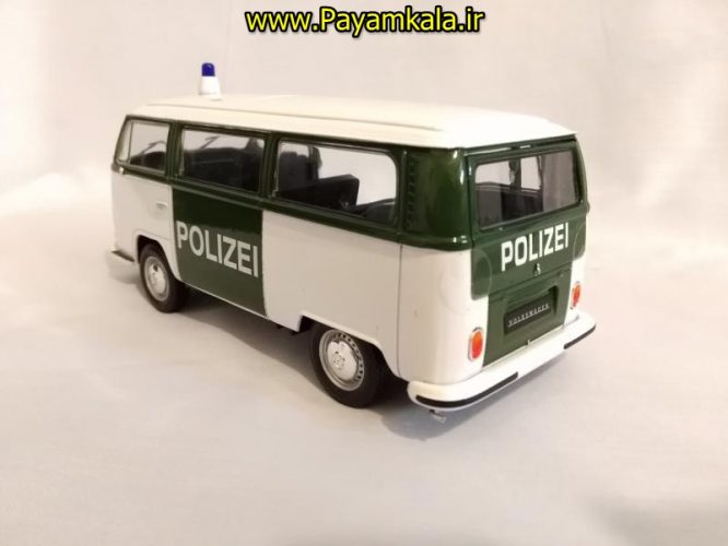 فولکس استیشن بزرگ (1:24) (POLIZEI VOLKSWAGEN1972 BUS T2 WELLY)