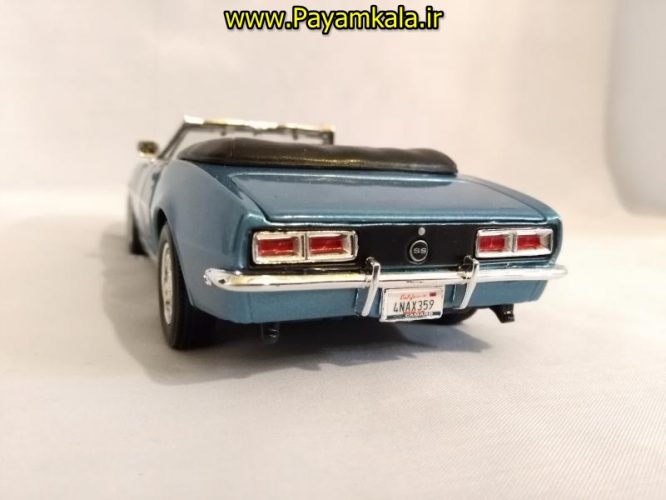 ماکت فلزی ماشین اسباب بازی شورلت مالیبو بزرگ سایز (1:24) رنگ آبی (1965 CHEVROLET CAMARO SS 396 CONVERTIBLE BY MAISTO)