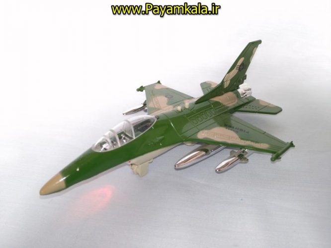 هواپیما جنگنده F-16 صدادار-چراغدار فلزی دربازشو عقب کش