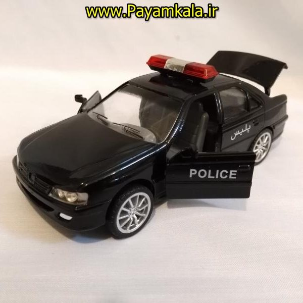اسباب بازی ماشین پژو پارس (پرشیا) پلیس سه در بازشو مشکی