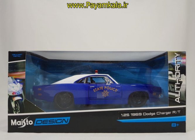 ماکت فلزی دوج چارژر پلیس بزرگ (1:24) (1969 DODGE CHARGER R/T BY MAISTO)