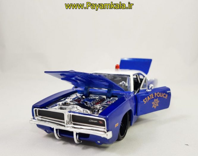 ماکت فلزی دوج چارژر پلیس بزرگ (1:24) (1969 DODGE CHARGER R/T BY MAISTO)