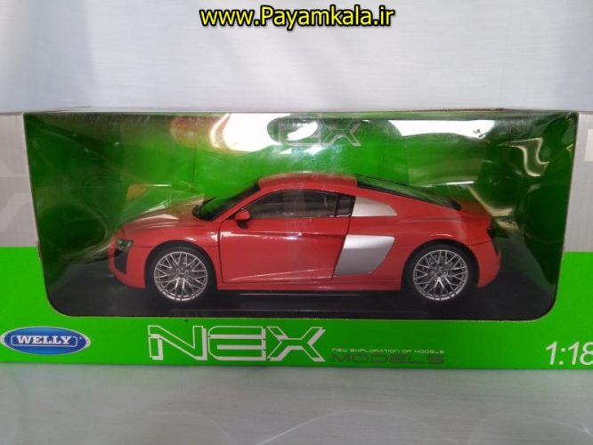 ماکت آئودی ویلی بزرگ (1:18) مدل AUDI R8 V10 BY WELLY