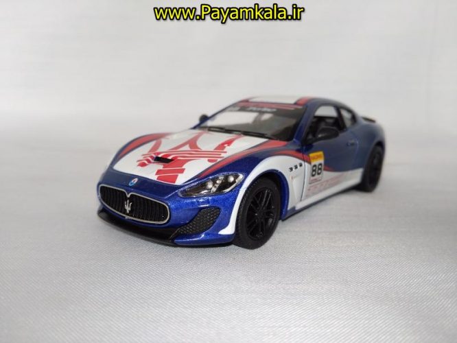 (طرح دار) ماکت ماشین اسباب بازی فلزی مازراتی (Maserati GranTurismo MC Stradale BY KINSMART)