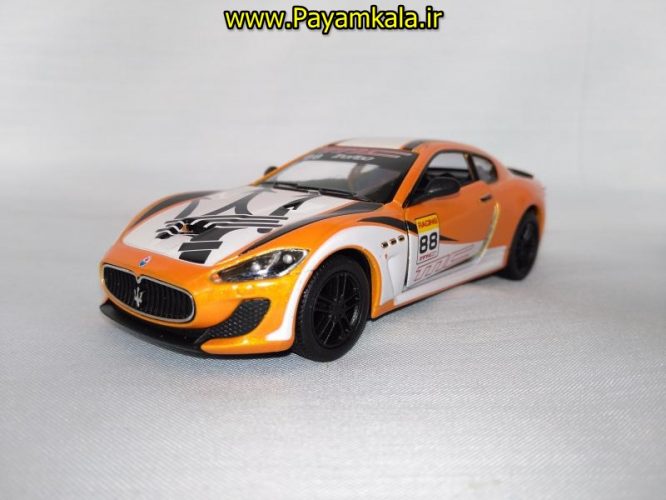 (طرح دار) ماکت ماشین اسباب بازی فلزی مازراتی (Maserati GranTurismo MC Stradale BY KINSMART)