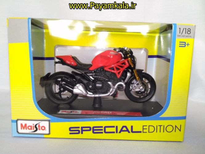 ماکت فلزی موتورسیکلت دوکاتی (DUCATI MONSTER 1200 2014 BY MAISTO)(1/18)