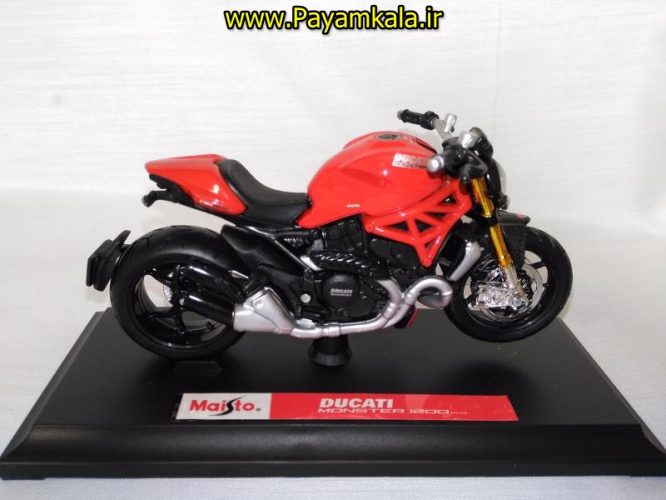 ماکت فلزی موتورسیکلت دوکاتی (DUCATI MONSTER 1200 2014 BY MAISTO)(1/18)