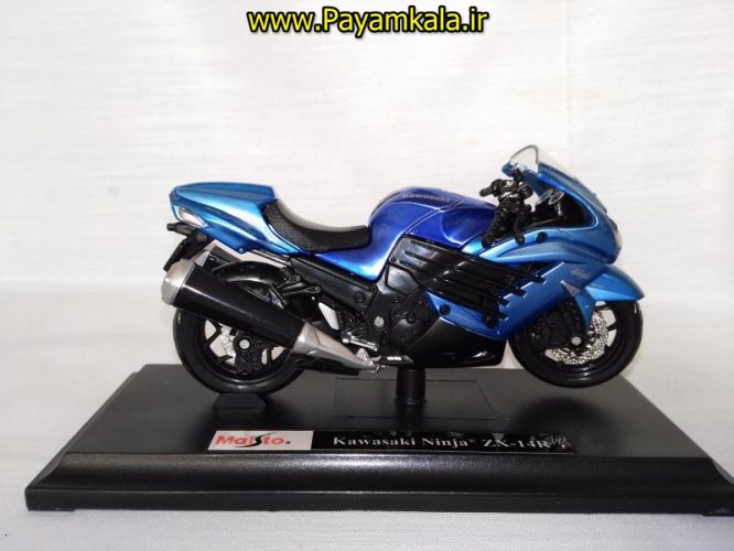 ماکت فلزی موتورسیکلت کاوازاکی (KAWASAKI NINJA ZX-14R BY MAISTO)(1/18)