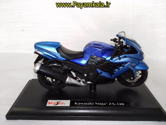 ماکت فلزی موتورسیکلت کاوازاکی (KAWASAKI NINJA ZX-14R BY MAISTO)(1/18)