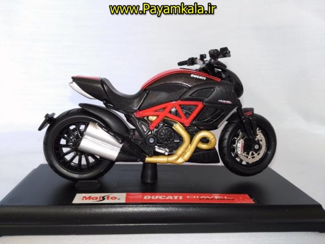 ماکت فلزی موتورسیکلت دوکاتی (DUCATI DIAVEL CARBON BY MAISTO)(1/18)