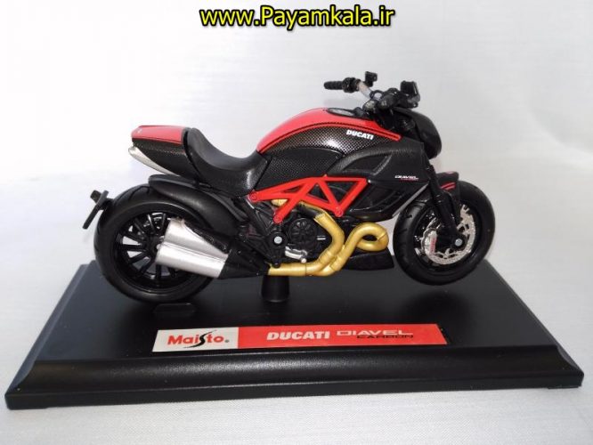 ماکت فلزی موتورسیکلت دوکاتی (DUCATI DIAVEL CARBON BY MAISTO)(1/18)