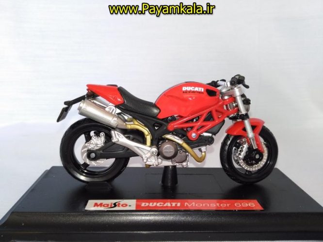 ماکت فلزی موتورسیکلت دوکاتی (DUCATI MONSTER 696 BY MAISTO)(1/18)