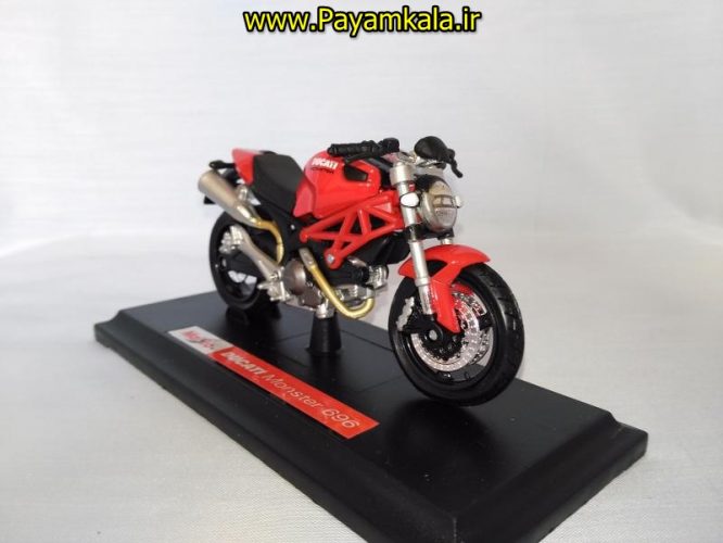 ماکت فلزی موتورسیکلت دوکاتی (DUCATI MONSTER 696 BY MAISTO)(1/18)