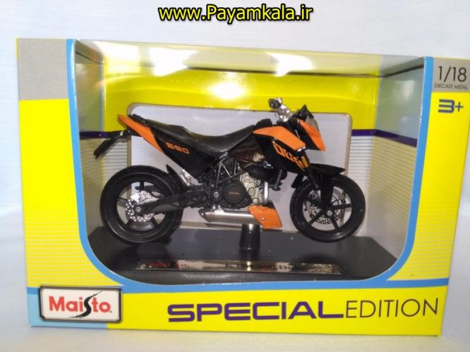 ماکت فلزی موتورسیکلت کی تی ام (KTM 690 DUKE BY MAISTO)(1/18)