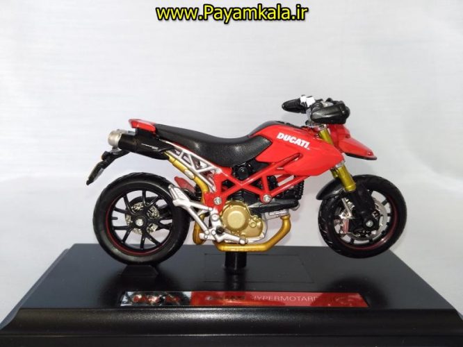 ماکت فلزی موتورسیکلت دوکاتی (DUCATI HYPERMOTARD 1100S BY MAISTO)(1/18)