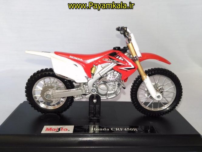 ماکت فلزی موتورسیکلت هوندا (HONDA CRF450R BY MAISTO)(1/18)