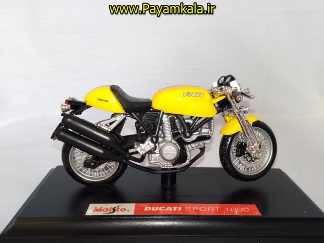 ماکت فلزی موتورسیکلت دوکاتی (DUCATI SPORT 1000 BY MAISTO)(1/18)