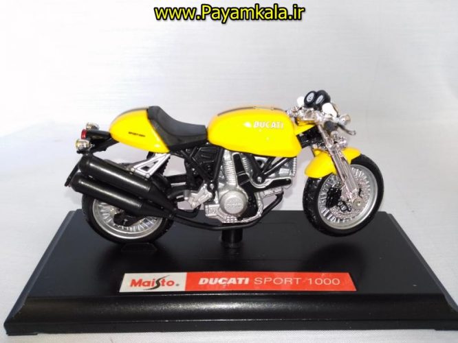 ماکت فلزی موتورسیکلت دوکاتی (DUCATI SPORT 1000 BY MAISTO)(1/18)