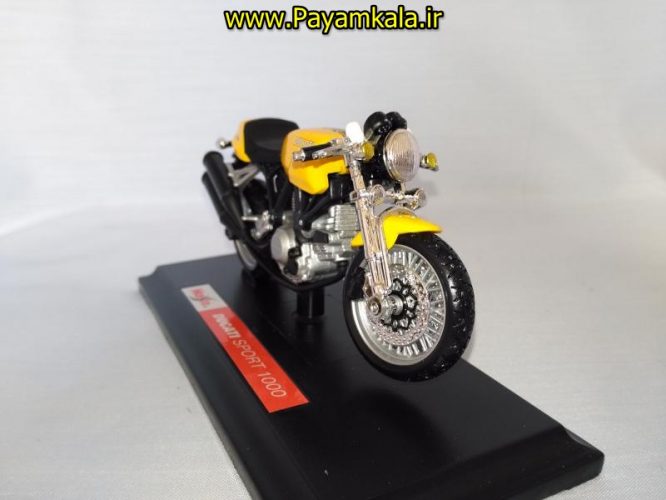 ماکت فلزی موتورسیکلت دوکاتی (DUCATI SPORT 1000 BY MAISTO)(1/18)