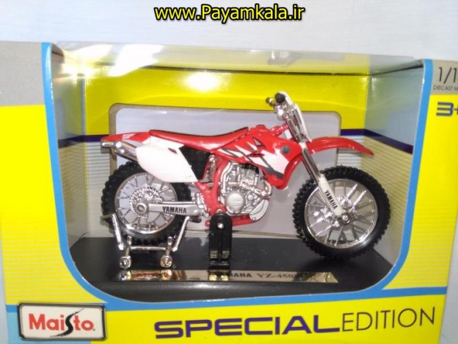 ماکت فلزی موتورسیکلت یاماها (YAMAHA YZ-450F BY MAISTO)(1/18)